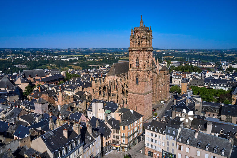法国阿韦龙省：罗德兹哥特式圣母大教堂图片素材