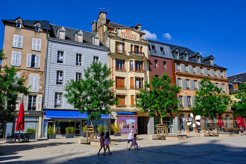 法国阿韦龙省（12）：罗德兹市中心广场图片素材