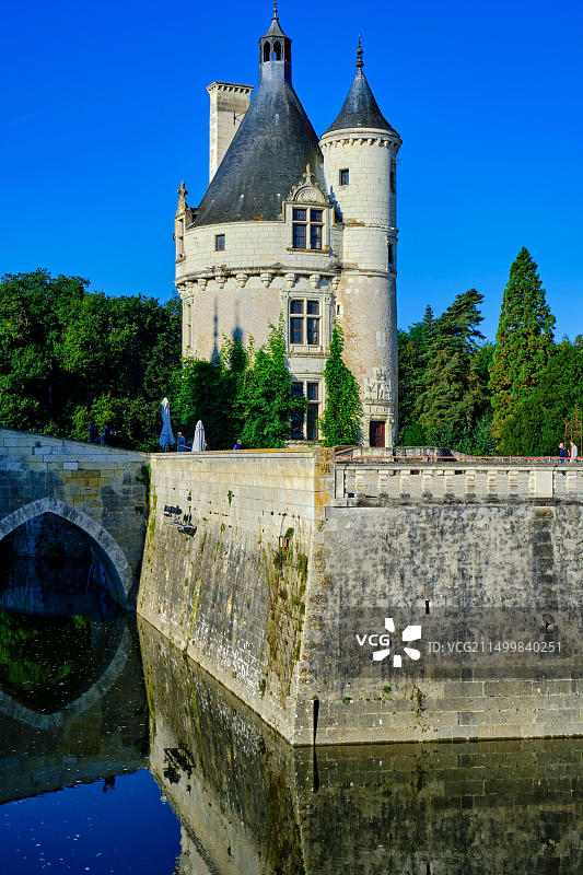 法国安德尔-卢瓦尔省舍农索城堡，联合国教科文组织世界遗产图片素材