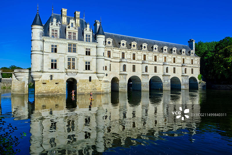 法国安德尔-卢瓦尔省舍农索城堡，联合国教科文组织世界遗产图片素材