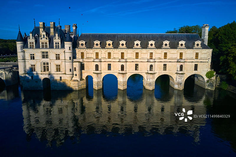 法国安德尔-卢瓦尔省舍农索城堡，联合国教科文组织世界遗产图片素材