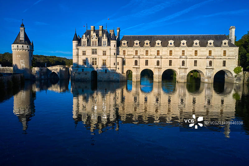 法国安德尔-卢瓦尔省舍农索城堡，联合国教科文组织世界遗产图片素材