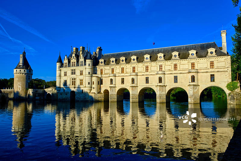 法国安德尔-卢瓦尔省舍农索城堡，联合国教科文组织世界遗产图片素材