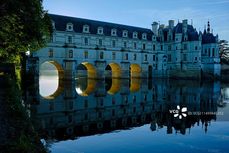 法国安德尔-卢瓦尔省，卢瓦尔河谷舍农索城堡图片素材