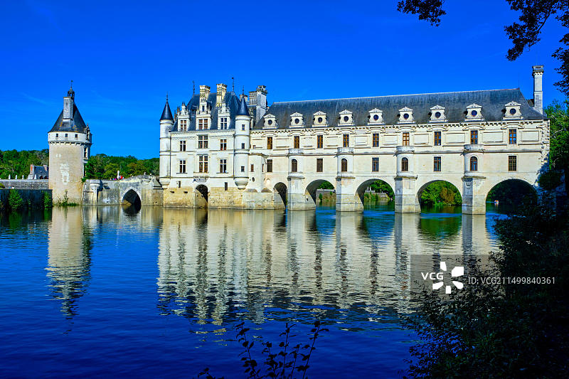 法国安德尔-卢瓦尔省舍农索城堡，联合国教科文组织世界遗产图片素材