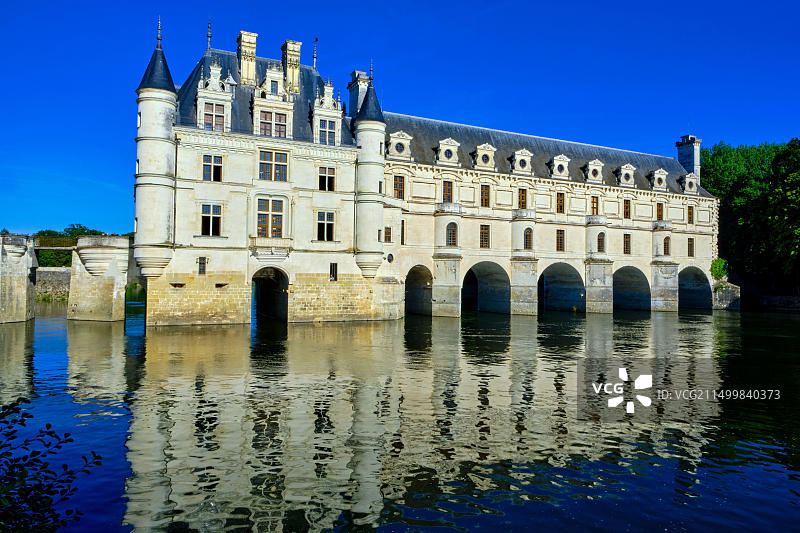 法国安德尔-卢瓦尔省舍农索城堡，联合国教科文组织世界遗产图片素材