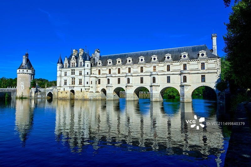 法国安德尔-卢瓦尔省舍农索城堡，联合国教科文组织世界遗产图片素材