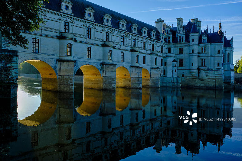 法国安德尔-卢瓦尔省舍农索城堡，联合国教科文组织世界遗产图片素材