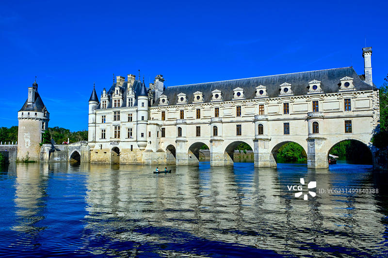 法国安德尔-卢瓦尔省舍农索城堡，联合国教科文组织世界遗产图片素材