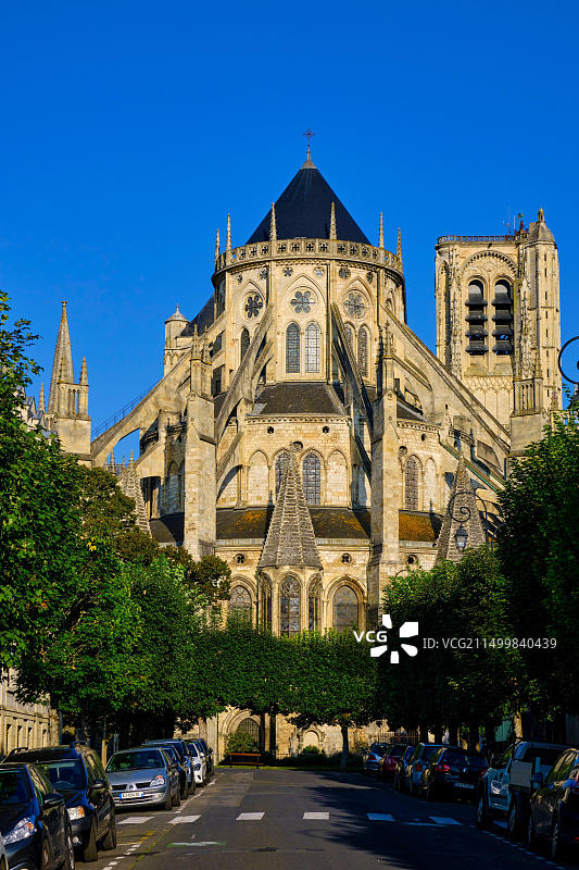 法国谢尔省布尔日圣艾蒂安大教堂，联合国教科文组织世界遗产图片素材