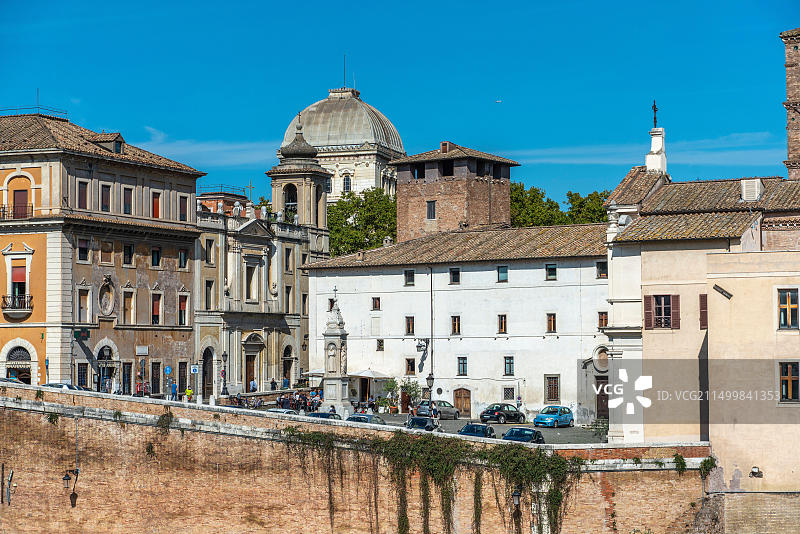 台伯岛和切斯蒂奥桥；以及罗马的法特贝内弗拉泰利医院和罗马犹太教堂或主庙图片素材