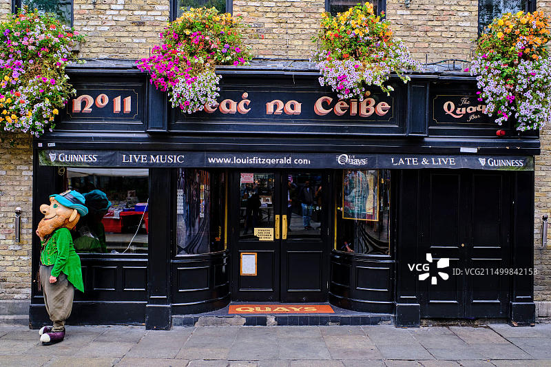 爱尔兰都柏林旅游圣殿酒吧区图片素材