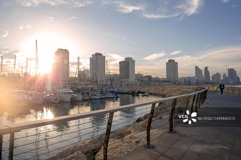 以色列特拉维夫码头图片素材