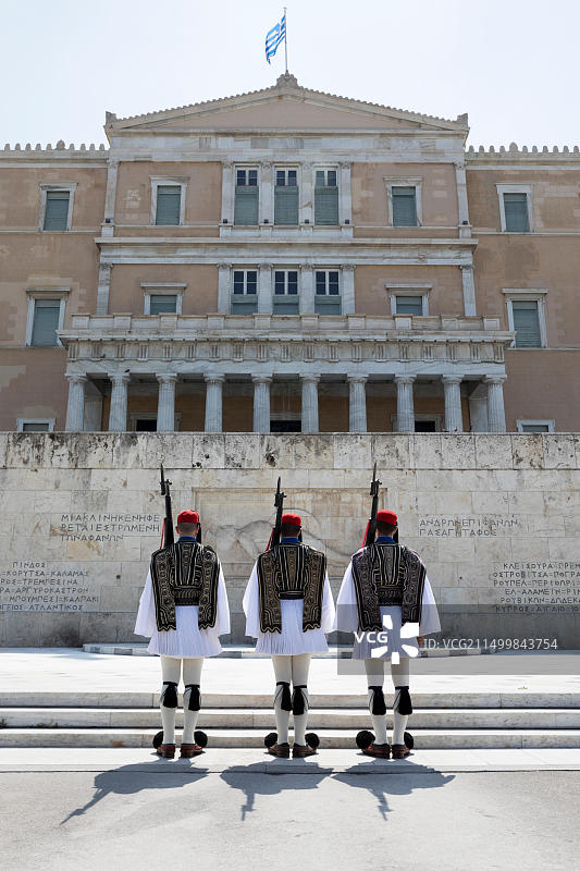 雅典卫兵换岗仪式图片素材