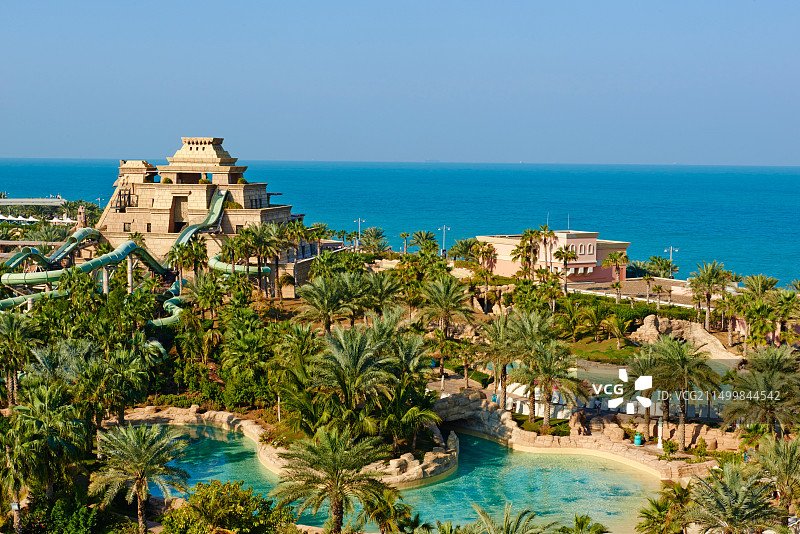 阿拉伯联合酋长国迪拜棕榈岛码头图片素材