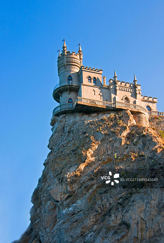 克里米亚雅尔塔附近，黑海沿岸的燕子堡图片素材