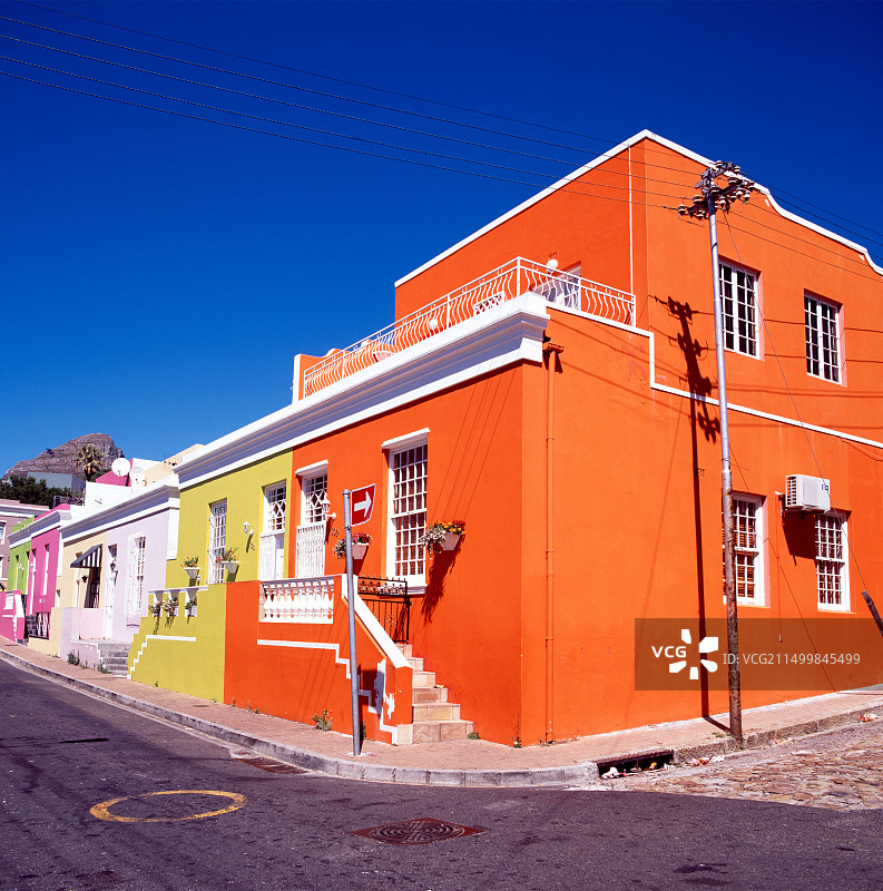 南非开普敦的Bo Kaap彩色房屋图片素材