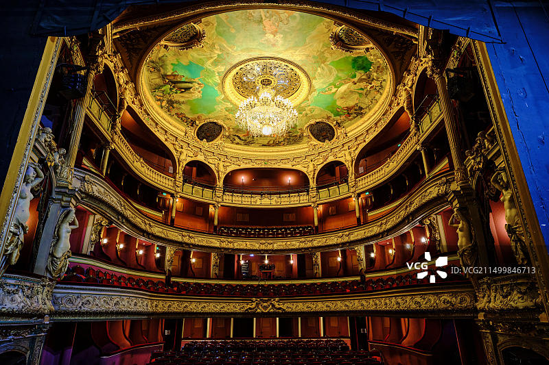 法国诺曼底芒什省瑟堡-奥克特维尔戴高乐广场剧院图片素材