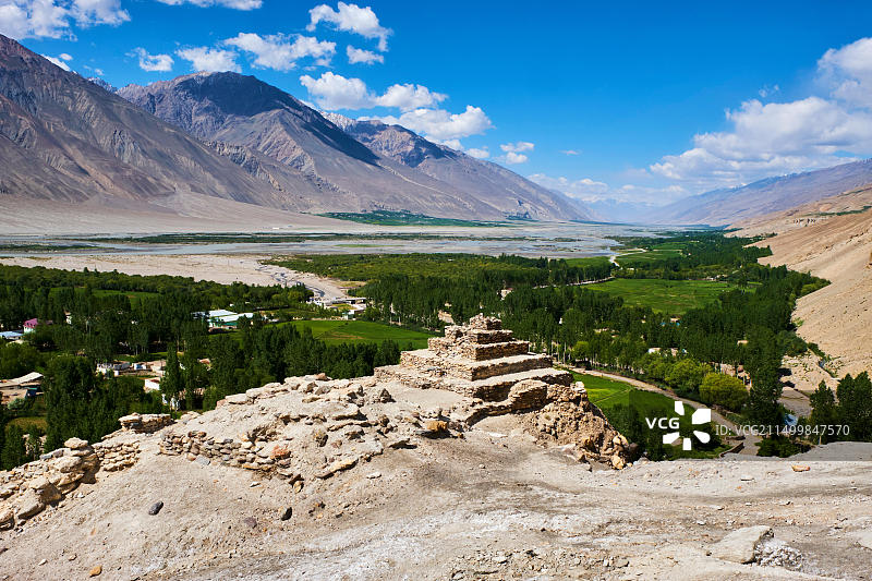 中亚塔吉克斯坦帕米尔瓦罕山谷风光图片素材