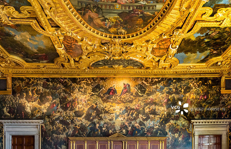 意大利威尼斯总督宫的《天堂》图片素材