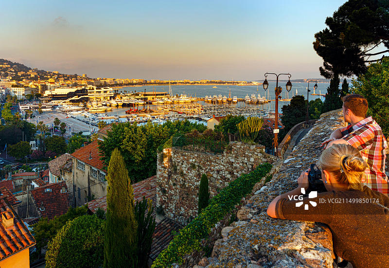 戛纳苏给老城日落，普罗旺斯，法国图片素材