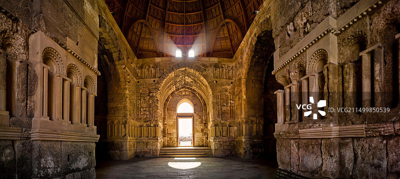 约旦安曼城堡山，倭马亚宫殿内部图片素材