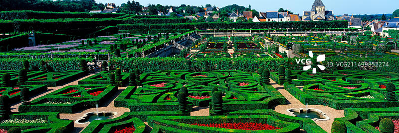 维朗德里城堡花园，法国维朗德里图片素材