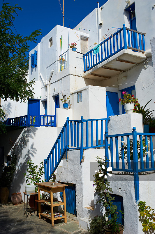 希腊弗莱甘兹罗斯岛霍拉村图片素材