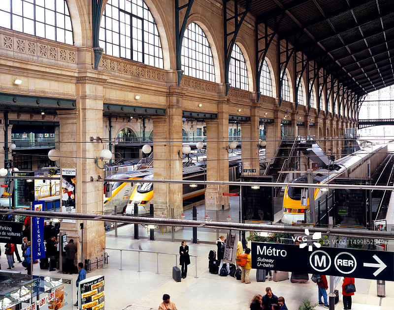 法国巴黎北站内部图片素材