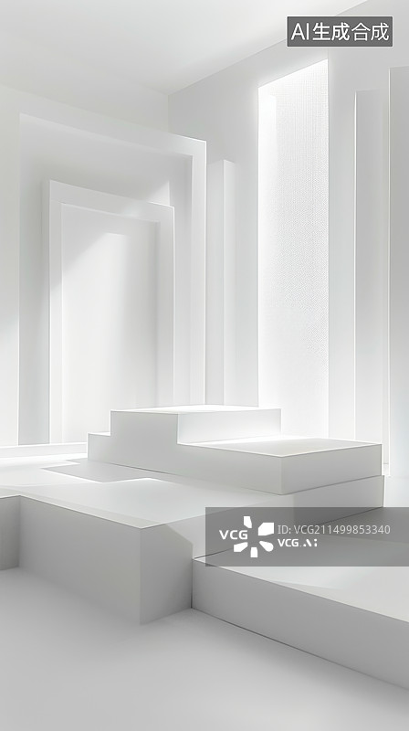 【AI数字艺术】白色干净的房间图片素材