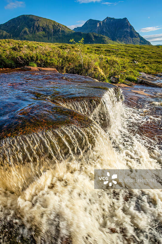 英国苏格兰金斯豪斯埃蒂夫河瀑布图片素材