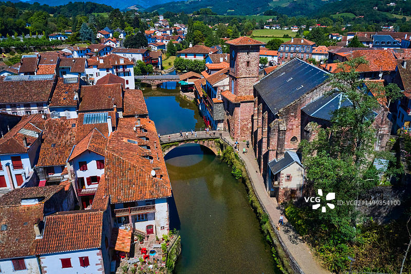 法国，比利牛斯-大西洋省，巴斯克地区，圣让-皮耶德波尔图片素材