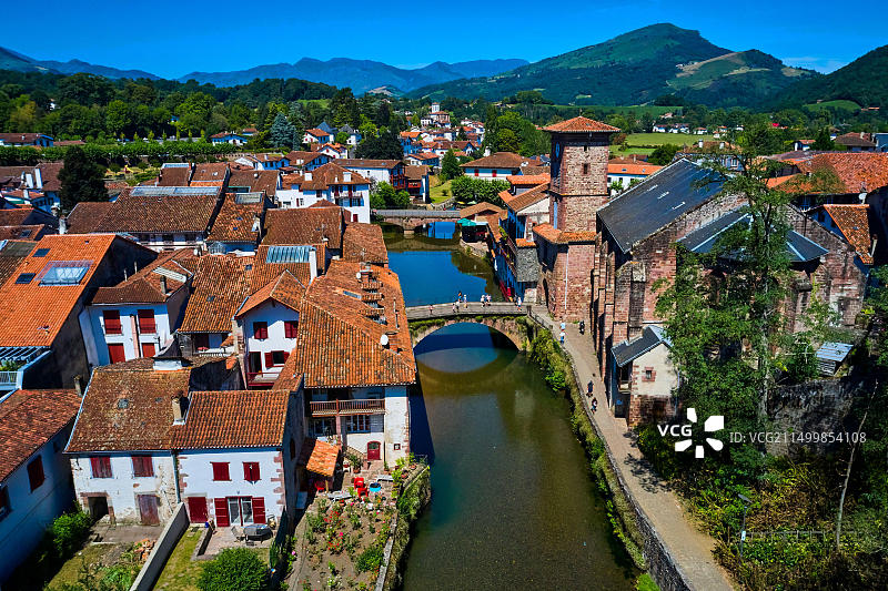 法国，比利牛斯-大西洋省，巴斯克地区，圣让-皮耶德波尔图片素材