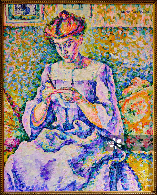 法国巴黎奥赛博物馆，露西·库斯图里耶《钩针女》图片素材