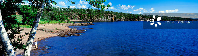 美国明尼苏达州德卢斯苏必利尔湖湖景图片素材