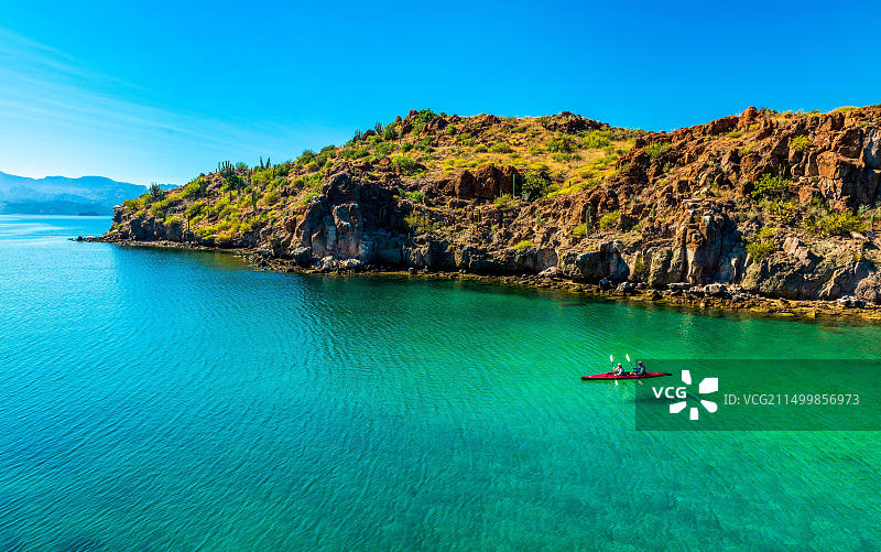 丹赞特岛，洛雷托湾，下加利福尼亚州南，墨西哥图片素材