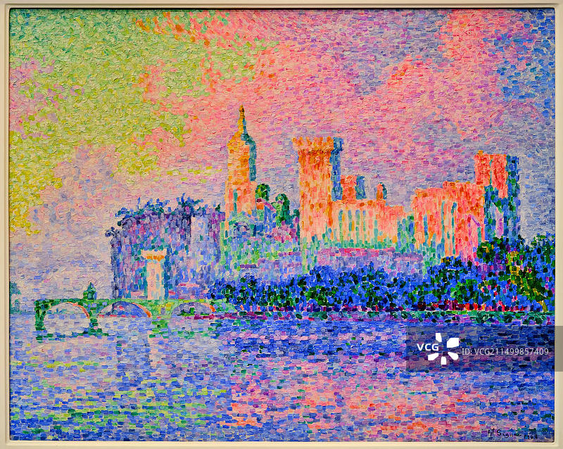 法国巴黎奥赛博物馆：保罗·西涅克的《教皇宫》图片素材