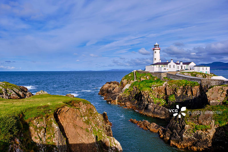 爱尔兰共和国多尼戈尔郡法纳德角，爱尔兰最北端的灯塔图片素材