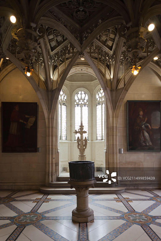法国诺曼底滨海塞纳省费康市本笃会宫殿大厅图片素材