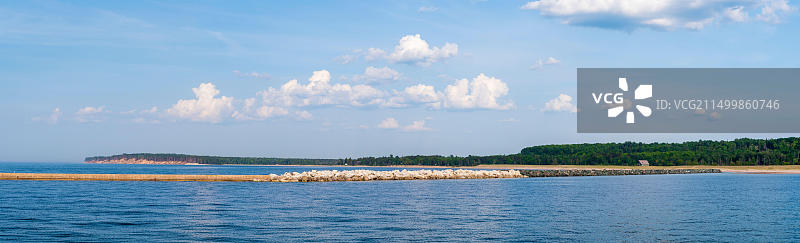 美国密歇根州大马雷港海湾图片素材