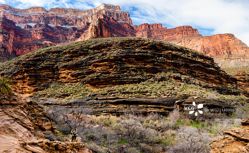 美国亚利桑那州大峡谷国家公园的Tonto Trail图片素材