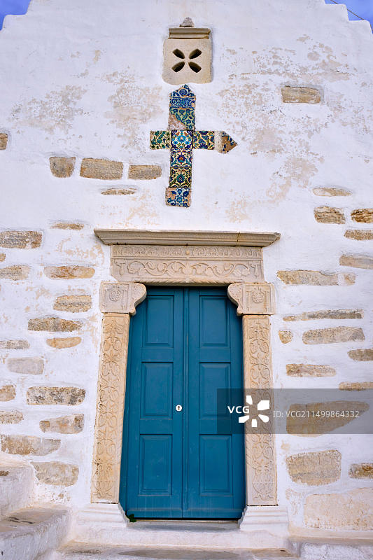 希腊帕罗斯岛帕里基亚13世纪教堂图片素材