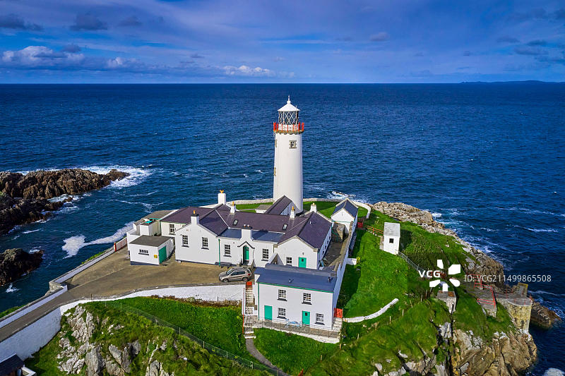 爱尔兰共和国多尼戈尔郡法纳德角，爱尔兰最北端的灯塔图片素材