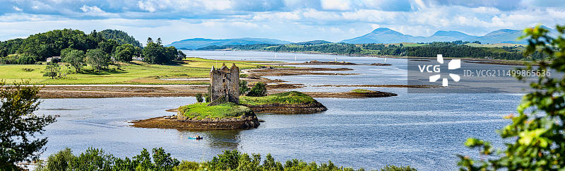 英国苏格兰阿盖尔郡莱希湖斯托克城堡图片素材