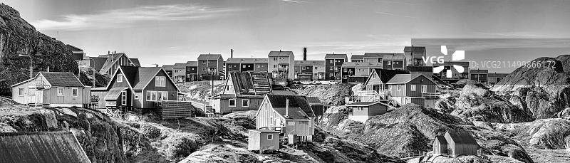 格陵兰锡西米尤特村全景图片素材