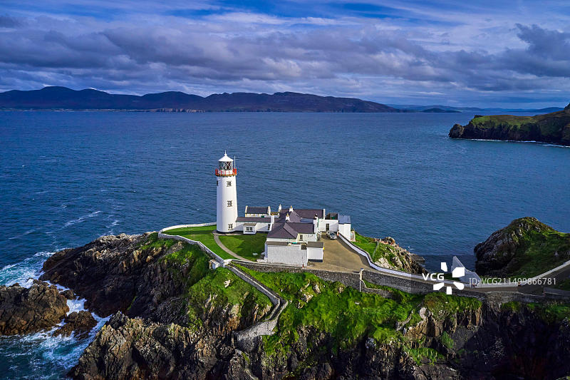 爱尔兰共和国多尼戈尔郡法纳德角，爱尔兰最北端的灯塔图片素材