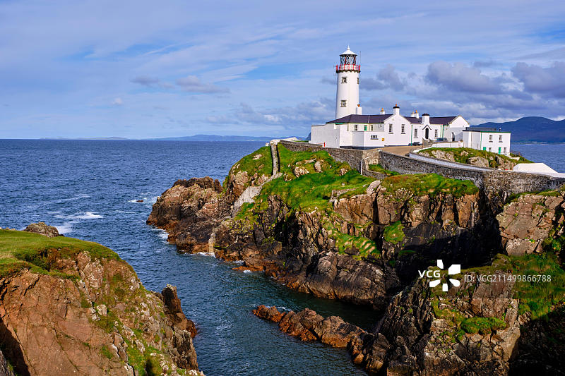 爱尔兰共和国多尼戈尔郡法纳德角，爱尔兰最北端的灯塔图片素材