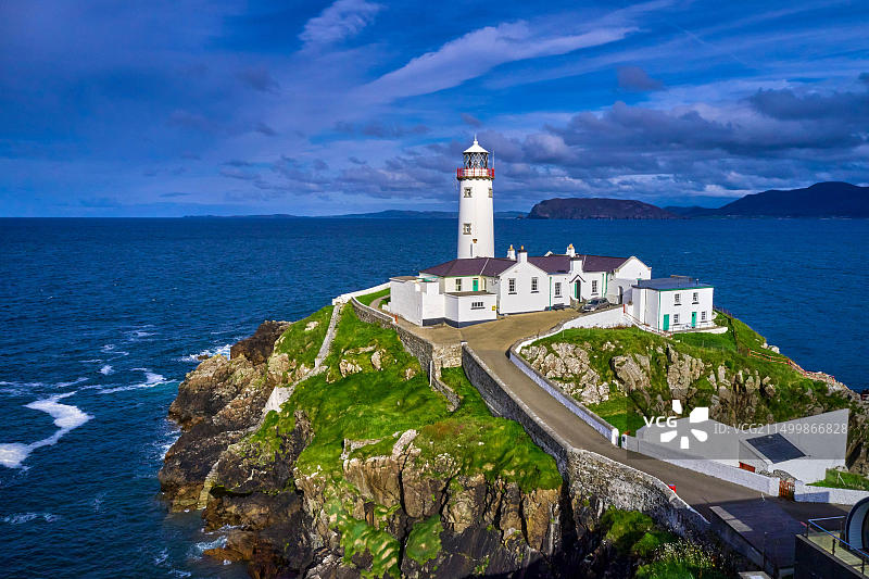 爱尔兰共和国多尼戈尔郡法纳德角，爱尔兰最北端的灯塔图片素材