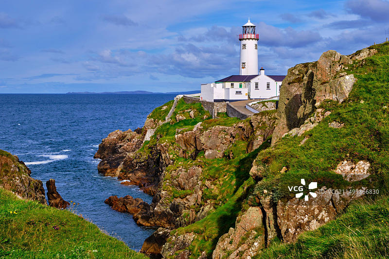 爱尔兰共和国多尼戈尔郡法纳德角，爱尔兰最北端的灯塔图片素材