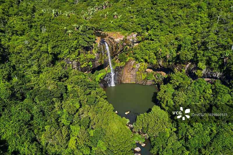 毛里求斯威廉平原区亨利埃塔塔马兰河七瀑布图片素材